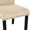 vidaXL Chaises &agrave; manger lot de 4 cr&egrave;me velours