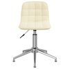 vidaXL Chaise pivotante de bureau Cr&egrave;me Tissu