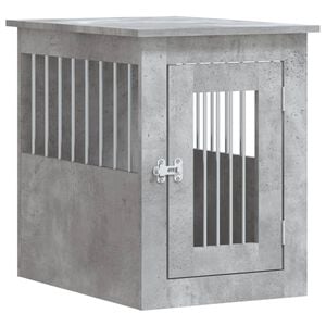 vidaXL Meuble de cage pour chiens gris b&eacute;ton 45x62x59 cm