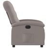vidaXL Fauteuil inclinable &eacute;lectrique Taupe Tissu