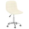 vidaXL Chaises pivotantes &agrave; manger lot de 4 Cr&egrave;me Tissu