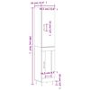 vidaXL Buffet haut Blanc 34,5x34x180 cm Bois d'ing&eacute;nierie