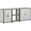 vidaXL Ensemble de rangement cuisine HATTEM 3 pc Argent&eacute;