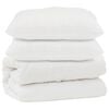 vidaXL Couette avec oreiller 3 pc Blanc Microfibre