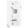 vidaXL Buffet haut Blanc 69,5x34x180 cm Bois d'ing&eacute;nierie
