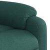 vidaXL Fauteuil de massage inclinable &eacute;lectrique Vert fonc&eacute; Tissu