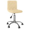 vidaXL Chaises pivotantes &agrave; manger lot de 2 Cr&egrave;me Velours