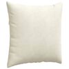 vidaXL Coussins de canap&eacute; 2 pcs Cr&egrave;me 60 x 60 cm