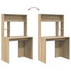 vidaXL Bureau Ch&ecirc;ne Sonoma 91 x 50 x 149 cm Bois d'ing&eacute;nierie