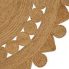 vidaXL Tapis de surface Rectangulaire Marron &Oslash; 180 cm Jute
