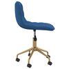vidaXL Chaises pivotantes &agrave; manger lot de 2 bleu velours