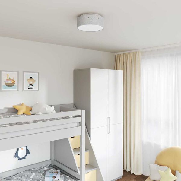 vidaXL Lampe de plafond Gris 30 x 30 x 13,5 cm tissu