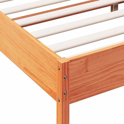 vidaXL Cadre de lit sans matelas cire marron 200x200cm bois pin massif