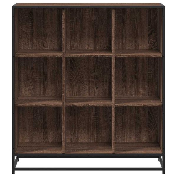 vidaXL Biblioth&egrave;que ch&ecirc;ne marron 97,5x33x107,5cm bois ing&eacute;nierie m&eacute;tal