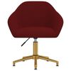 vidaXL Chaises &agrave; manger pivotantes lot de 4 rouge bordeaux velours