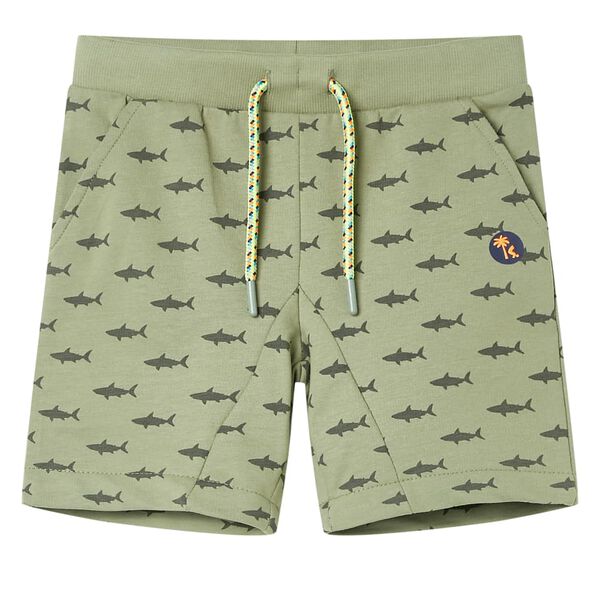 Short pour enfants avec cordon de serrage kaki clair 104