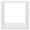 vidaXL &Eacute;tag&egrave;res cube murales 6 pcs Blanc brillant 26x15x26 cm