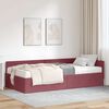 vidaXL Cadre de lit d'angle avec matelas Autre 2 pcs Gris tissu
