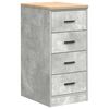 vidaXL Armoires de garage 2 pcs gris b&eacute;ton bois d'ing&eacute;nierie