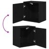 vidaXL Armoires de garage 2 pcs noir bois d'ing&eacute;nierie