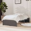 vidaXL Cadre de lit sans matelas gris bois massif 75x190 cm