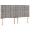 vidaXL Cadre de lit sans matelas gris clair 160x200 cm velours