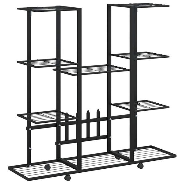 vidaXL Jardini&egrave;re avec roues 94,5x24,5x91,5 cm Noir Fer