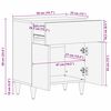vidaXL Cabinet de chevet avec tiroir Marron Clair 50 x 33 x 60 cm