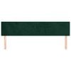 vidaXL T&ecirc;tes de lit 2 pcs Vert fonc&eacute; 80x5x78/88 cm Velours