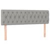 vidaXL T&ecirc;tes de lit 2 pcs Gris clair 72x7x78/88 cm Tissu