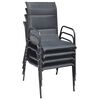 vidaXL Ensemble &agrave; manger d'ext&eacute;rieur 7 pcs Acier Noir