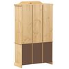 vidaXL Vitrine en verre Corona 103,5x42x180 cm bois de pin massif