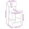 vidaXL Chaises de salle &agrave; manger 2 pcs Naturel 48 x 49 x 95 cm
