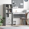 vidaXL Bureau avec tiroir 2 pcs Gris b&eacute;ton