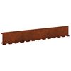 vidaXL Bordure de Pelouse 20 pcs 102 x 15 x 4 cm Acier Rouill&eacute;