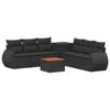 vidaXL Ensemble de Canap&eacute;s 8 pc Noir Rattan synth&eacute;tique et acier