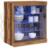 vidaXL Buffet LED Bois ancien 60,5 x 37 x 67 cm Bois d'ing&eacute;nierie