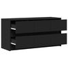 vidaXL Meuble TV avec LED noir 100x34x50 cm bois d'ing&eacute;nierie