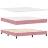 vidaXL Lit &agrave; ressorts avec matelas Rose 180 x 200 cm Velours