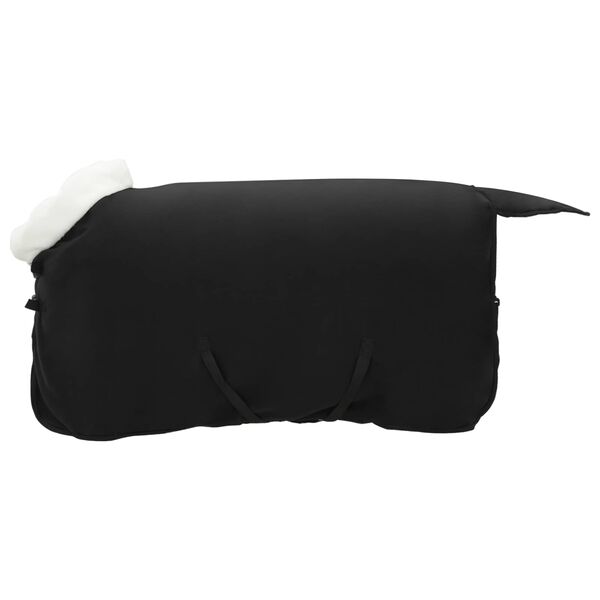 vidaXL Couverture &Eacute;quine Noir 95 cm Fleece polaire