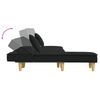 vidaXL Canap&eacute;-lit en forme de L noir 255x140x70 cm tissu