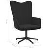 vidaXL Chaise de relaxation Noir Velours