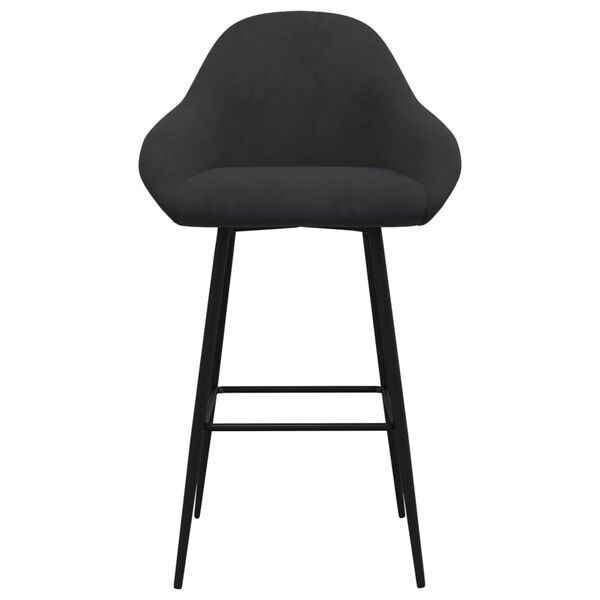 vidaXL Tabourets de bar lot de 2 noir velours