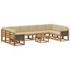 vidaXL Ensemble de canap&eacute;s d'ext&eacute;rieur 11 pc Naturel et Beige
