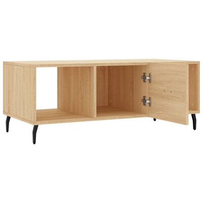 vidaXL Table basse chêne sonoma 102x50x40 cm bois d'ingénierie