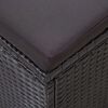 vidaXL Salon de jardin 6 pcs avec coussins Résine tressée Noir