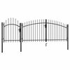 vidaXL Portail de jardin Acier 2,25 x 4 m Noir