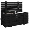 vidaXL Bo&icirc;te de rangement Noir 91x40,5x42 cm Bois massif de pin