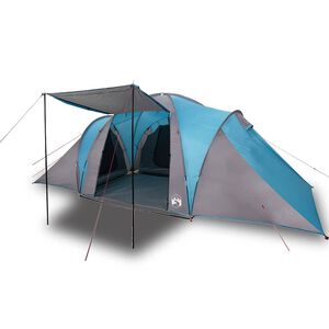 vidaXL Tente familiale &agrave; d&ocirc;me 6 personnes bleu imperm&eacute;able