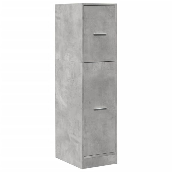 vidaXL Armoire d'apothicaire gris béton 30x41x118 cm bois d'ingénierie